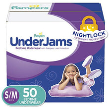 Load image into Gallery viewer, Pampers UnderJams Disposable Bedtime Underwear for Girls, Size S/M, 50 Count, Super Pack