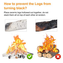 Load image into Gallery viewer, Utheer Gas Fireplace Logs, White Birch Fireplace Logs 6-Piece Small Size, Ceramic Wood Gas Fireplace Logs for Gas Fireplace, Fire Pit, Gas Inserts, Ventless & Vent Free, Indoor, Outdoor