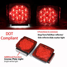 Load image into Gallery viewer, CZC AUTO 12V Submersible LED Trailer Tail Light Kit for Under 80 Inch Trailer Boat utility Trailer Waterproof (Trailer light kit)