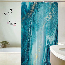 Load image into Gallery viewer, Batmerry Abstract Art Marble Agate Decorative Shower Curtain, Abstract Painting in Blue Green Design Cute Long Wide with Rust Proof Grommets for Bathroom Waterproof Washable