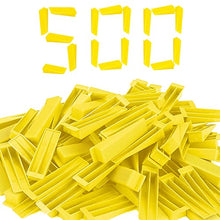 Load image into Gallery viewer, Reusable Leveling Wedges,Reusable Tile Leveling System Wedges for 1/8" Spacers,1/16" Spacers,1/32" Spacersand Tile Leveling System Kit,for Tile Leveler Installation (500Pcs, Yellow)