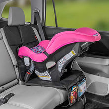 Load image into Gallery viewer, Lusso Gear Car Seat Protector, Thick Padding, 2 Mesh Storage Pockets, Waterproof, Protects Fabric or Leather Seats from Child Car Seat and Pets, Non-Slip Rubber Padded Backing, No Imprint (Black)