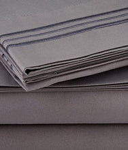 Load image into Gallery viewer, 1800 Thread Count Sheet Set – Soft Egyptian Quality Brushed Microfiber Hypoallergenic Sheets – Luxury Bedding Set with Flat Sheet, Fitted Sheet, 2 Pillow Cases, Queen, Gray
