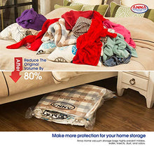 Load image into Gallery viewer, Anna Home Jumbo Vacuum Storage Bags (4 x Large, 4 x Medium) Space Saver Storage Bags for Travel. Durable and Reusable, Travel Hand Pump Included