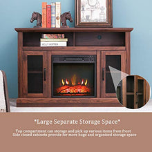 Load image into Gallery viewer, Festival Depot 43" Wide TV Stand with Electric Fireplace Console for TVs up to 55",for Living Room (43inch Espresso)
