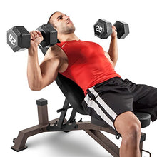 Load image into Gallery viewer, Steelbody Deluxe 6 Position Utility Weight Bench for Weightlifting and Strength Training STB-10105, Black-Brown