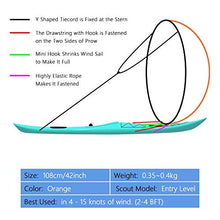 Load image into Gallery viewer, VGEBY1 Wind Sail, PVC Foldable Board Wind Sail Wind Paddle with Transparent Window for Kayak Canoes Inflatables Boats (Orange)