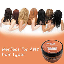 Load image into Gallery viewer, Argan Oil Hair Mask - Deep Conditioner Sulfate Free for Dry or Damaged Hair with Jojoba Kernel Oil Aloe Vera Collagen and Keratin