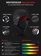Load image into Gallery viewer, TSLA Men and Women Thermal Fleece Skull Cap, Winter Ski Cycling Under Helmet Liner, Running Beanie Hat, Skull Cap with Mask Charcoal, One Size