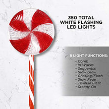 Load image into Gallery viewer, Alpine Corporation COR114T-3 Candy Cane Pathway LED, Decorative Winter Christmas Lights for Front Yard, Red and White, Set of 3 Holiday décor