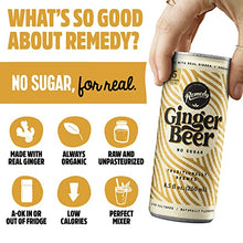 Load image into Gallery viewer, Remedy Ginger Beer - Sugar Free, USDA Organic & Low Calorie Mixer Drink - Non Alcoholic & Made With Real Ginger - 8.5 Fl Oz Can, 12-Pack
