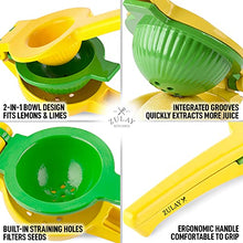 Load image into Gallery viewer, Zulay Metal 2-In-1 Lemon Lime Squeezer - Hand Juicer Lemon Squeezer - Max Extraction Manual Citrus Juicer