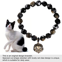 Load image into Gallery viewer, Jewever Obsidian Cat Claw Bracelet Speciacl-cut-shape Elastic Simple Design Stretch Woman Jewelry