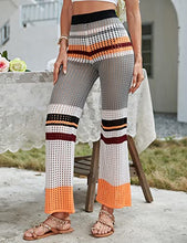 Load image into Gallery viewer, Fiona Jolin Womens Cover Up Pants High Waist Crochet Knitted Swimsuit Beach Trousers