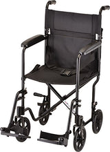 Load image into Gallery viewer, NOVA Medical Products 19" Lightweight Transport/Wheelchair, Black