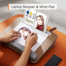 Load image into Gallery viewer, HUANUO Lap Laptop Desk - Portable Lap Desk with Pillow Cushion, Fits up to 15.6 inch Laptop, with Anti-Slip Strip & Storage Function for Home Office Students Use as Computer Laptop Stand, Book Tablet