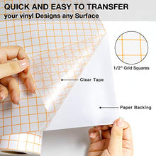 Load image into Gallery viewer, Transfer Tape for Vinyl - 12” x 70 FT w/Orange Alignment Grid for Adhesive Vinyl - Medium Tack Vinyl Transfer Tape for Silhouette Cameo, Cricut for Decals,Signs, Windows and Stickers