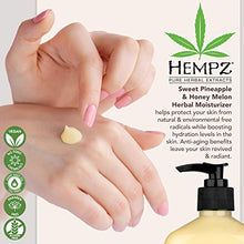 Load image into Gallery viewer, Hempz Sweet Pineapple & Honey Melon Moisturizing Skin Lotion, Natural Hemp Seed Herbal Body Moisturizer with Jojoba, Natural Extracts, Vitamin A and E, 17 oz, 2 Pack Bundle