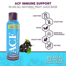 Load image into Gallery viewer, Buried Treasure ACF Advanced Immune Response with Vitamin C, Elderberry, Echinacea and Herbal Blend for Complete Rapid Immune Support Dietary Supplement | Package of 7 2 oz Bottles | 14 Servings
