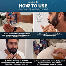 Load image into Gallery viewer, MENFIRST Gradual Gray Darkening Beard Wash Shampoo for Men, Reduces White Beard Color, 4.6 oz