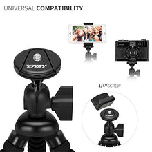 Load image into Gallery viewer, Mini Cell Phone Flexible Tripod Holder, ZTON Adjustable Mobile Phone Mount, Universal Octopus Stand for iPhone, Samsung, Camera (S-Black)