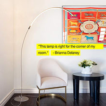 Load image into Gallery viewer, Brightech Sparq - Hanging, LED Arc Floor Lamp - Over The Couch, Contemporary Standing Lamp - Modern, Dimmable Light Arching from Behind The Sofa - Living Room & Office Pole Lamp