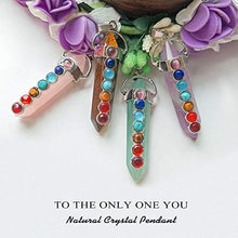 Load image into Gallery viewer, ASTRYAS Healing Crystal Pendant Men's and Women's 7 Chakra Balanced Gemstone Necklace with 18" Stainless Steel Chain Strap Gift Box - Amethyst