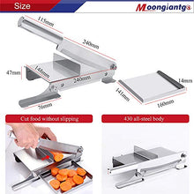 Load image into Gallery viewer, Moongiantgo Manual Meat Slicer Stainless Steel Jerky Cutter Slicing Knife for Slicing Frozen Meat Bacon Vegetable Fruit Herbs Pastry Cheese (KD0270: 190mm Cutting Length)