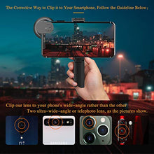 Load image into Gallery viewer, Phone Camera Lens Pro with Tripod - ANGFLY 4K HD 2 in 1 Aspherical Wide Angle Lens & Super Macro Lens,Clip-On Cell Phone Camera Lenses Compatible with iPhone,Android,Samsung Mobile Phones and Tablets