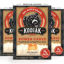 Load image into Gallery viewer, Kodiak Cakes Protein Pancake Power Cakes, Flapjack and Waffle Mix, Buttermilk, 20 Ounce (Pack of 3)