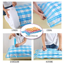 Load image into Gallery viewer, Storage Master 12 Vacuum Storage Bags, Space Saver Bags, 12-Pack (3 Jumbo, 3 Large, 3 Medium, 3 Roll-Up) with Hand Pump (12-Combo)