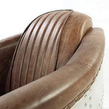 Load image into Gallery viewer, ACME FURNITURE Brancaster Chair, Retro Brown Top Grain Leather/Aluminum
