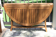Load image into Gallery viewer, Outdoor Interiors Round Folding Table, 48-Inch, Brown