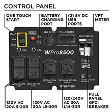 Load image into Gallery viewer, Westinghouse WPro8500 Super Duty Industrial Portable Generator - 8500 Rated Watts & 11500 Peak Watts - Gas Powered - Electric & Remote Start - OSHA & CARB Compliant