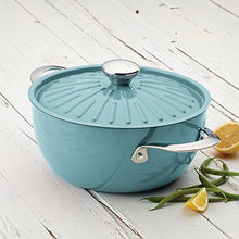 Load image into Gallery viewer, Rachael Ray Cucina Nonstick Dish/Casserole Pan with Lid, 4.5 Quart, Agave Blue
