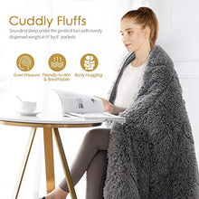 Load image into Gallery viewer, Mr.Sandman Faux Fur Sherpa Weighted Blanket for Full/Queen Size Bed, Super Soft Long Fur Throw Blanket for Bed Couch Chair Photo Props - 60"×80" 15lbs, Modern Grey