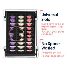 Load image into Gallery viewer, EVERIE Crystal Tempered Glass Organizer Drawer Holder Compatible with Nespresso Vertuo Capsules, Compatible with 21 Big or 30 Small Vertuoline Pods, NP01S