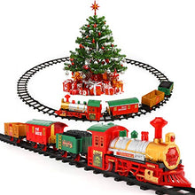 Load image into Gallery viewer, Lucky Doug Christmas Train Toys Set Around Tree for Kids, Electric Train Set with Light & Sounds Include 4 Cars and 10 Tracks, Christmas Trains Sets Gift for 2 3 4 5 6 Years Old Boys Girls Toddlers