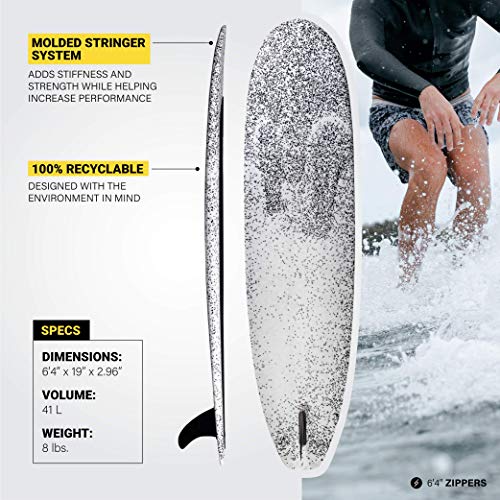 Formula Fun 6'4'' Zippers, Foamie Surfboard, Foam Surfboard