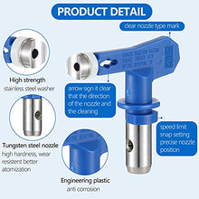 Load image into Gallery viewer, 3 Pieces Spray Tips Airless Paint Spray Gun Sprayer Tip Guard Nozzle Seat Replacement for Airless Spray Paint Tip Nozzle Blue Airless Spray Paint Nozzle and Guard for Sprayer