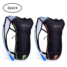 Load image into Gallery viewer, Neboic 2Pack Hydration Backpack Pack with 2L Hydration Bladder - Lightweight Water Backpack Keeps Water Cool up to 4 Hours with Big Storage for Kids Women Men Hiking Cycling Camping Music Festival