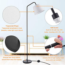 Load image into Gallery viewer, Arc Floor Lamp, LED Floor Lamp with Hanging White Lamp Shade, Modern Standing Lamp with Foot Switch, E26 Lamp Base, Corner Lamps Tall Pole Light for Office Bedroom Living Room Reading
