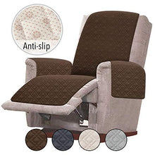 Load image into Gallery viewer, Rose Home Fashion RHF Anti-Slip Oversized Recliner Cover for Leather Sofa & Oversized Recliner Covers, Slipcovers for Recliner, Recliner Covers, Recliner Chair Covers(Recliner-Oversized:Chocolate)