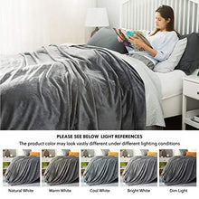 Load image into Gallery viewer, Bedsure Fleece Blanket King Size Ash Grey Lightweight King Blanket Super Soft Cozy Microfiber Blanket
