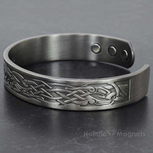 Load image into Gallery viewer, Holistic Magnets Viking Bracelet Mens (Tarnish-Free) Antique Silver Copper Magnetic Bracelet Arthritis Joint Stylish Healing Bangle Gift Boxed (VGP)-Viking Gods (M: Wrist 6.5-7.5 inch)