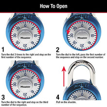 Load image into Gallery viewer, Master Lock 1561DLTBLU Locker Lock Combination Padlock, 1 Pack, Light Blue