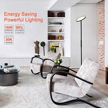 Load image into Gallery viewer, Sky LED Torchiere Super Bright Floor Lamp, Shalomlite Dimmable Standing Uplight Lamp with Remote and Touch Control, Adjustable Tall Standing Pole Light for Reading, Living Rooms, Bedroom and Offices