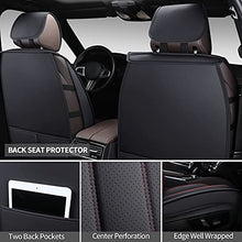 Load image into Gallery viewer, SPEED TREND Leather Car Seat Covers, Premium PU Leather & Universal Fit for Auto Interior Accessories, Automotive Vehicle Cushion Cover for Most Cars SUVs Trucks (ST-003 Full Set, Black&RED)