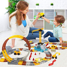 Load image into Gallery viewer, 226pcs Construction Themed Race Tracks Set, Flexible Trains Tracks With 2 Race Trucks, Toy Cars Set for 2 3 4 5 6 7 Years Old Child Kids Boys and Girls, Road Race Playset for Christmas Birthday Gift