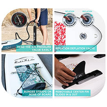 Load image into Gallery viewer, FEATH-R-LITE Inflatable Stand Up Paddle Board 10'x30''x6'' Ultra-Light (16.7lbs) SUP with Paddleboard Accessories,Three Fins,Adjustable Paddle, Pump,Backpack, Leash, Waterproof Phone Bag